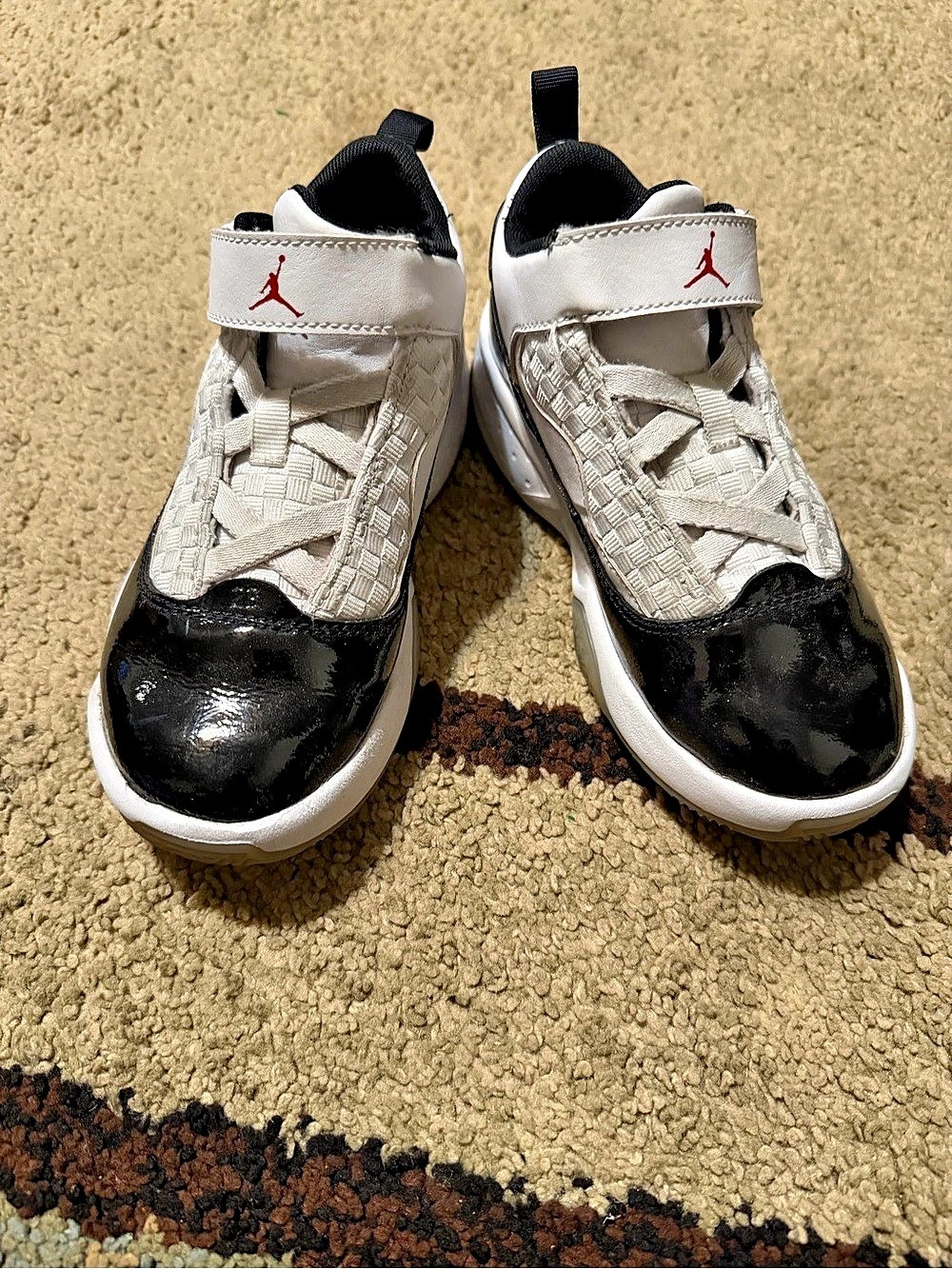 Jordan 1 Retro High Double Strap Kids Black & White Sneakers